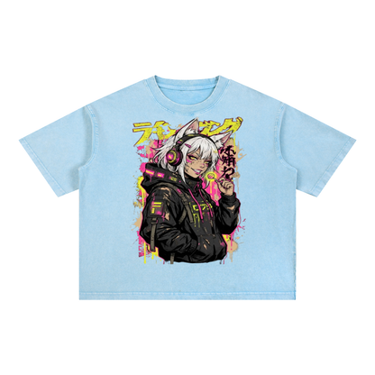 Lolli-Pop Mineral Wash Boxy Cotton T-Shirt