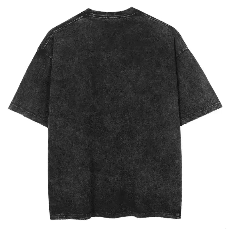 Nirvana rock band men's Retro cotton Washed Tee In Utero album man Women's oversized Y2K distress Tshirt Casual Loose streetwear