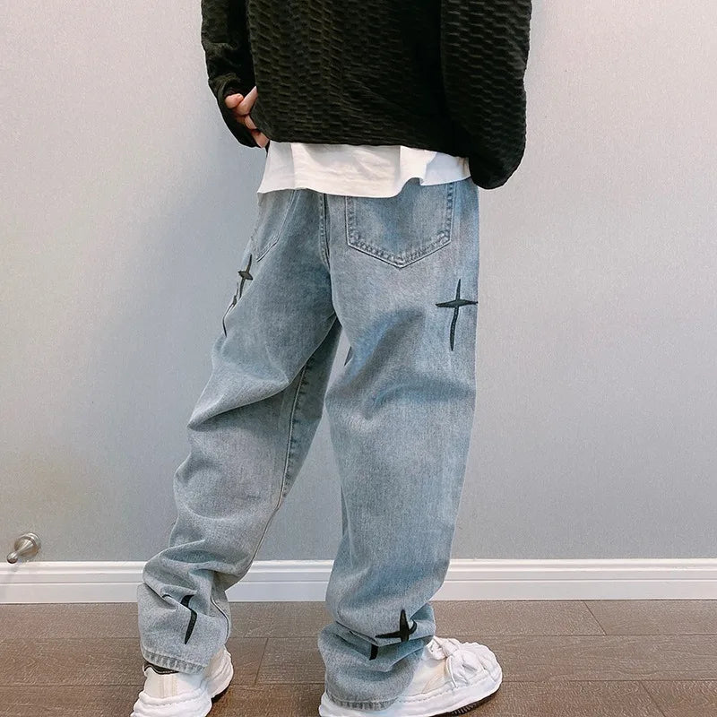 Vintage Fashion Straight Casual Jeans