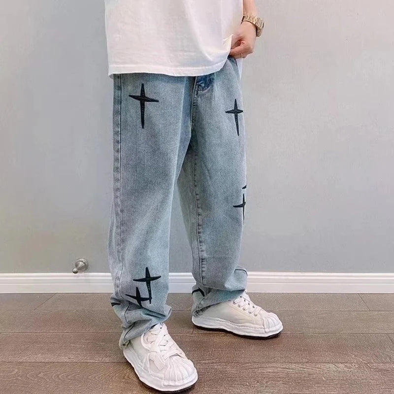 Vintage Fashion Straight Casual Jeans
