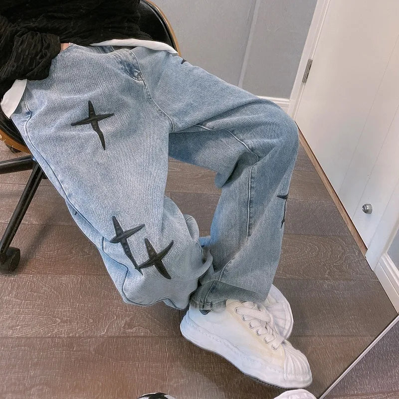 Vintage Fashion Straight Casual Jeans