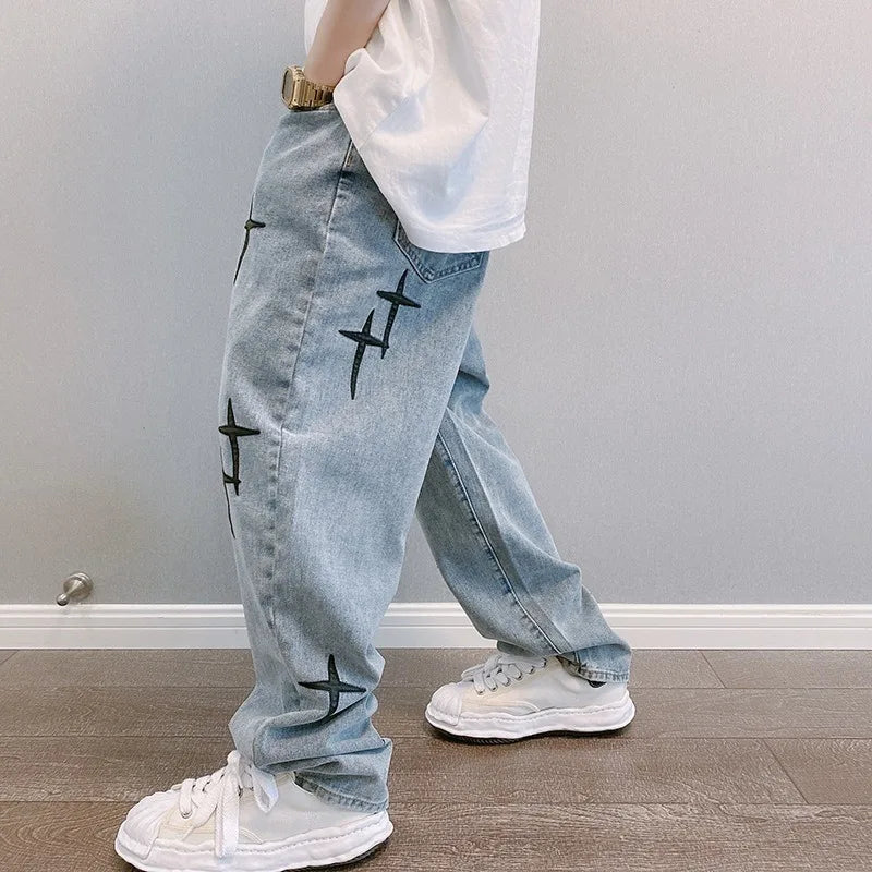 Vintage Fashion Straight Casual Jeans