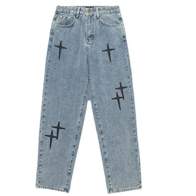 Vintage Fashion Straight Casual Jeans