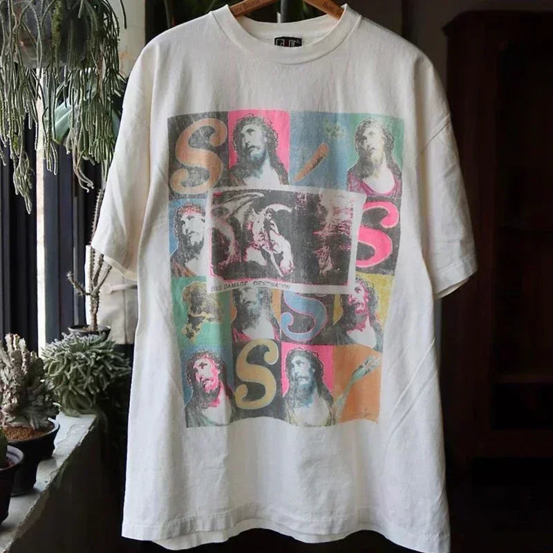 Stone Wash Distressed T-Shirt