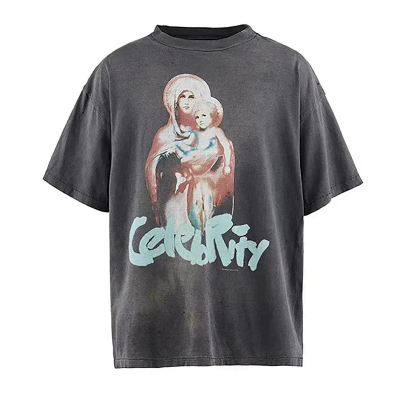 Stone Wash Distressed T-Shirt