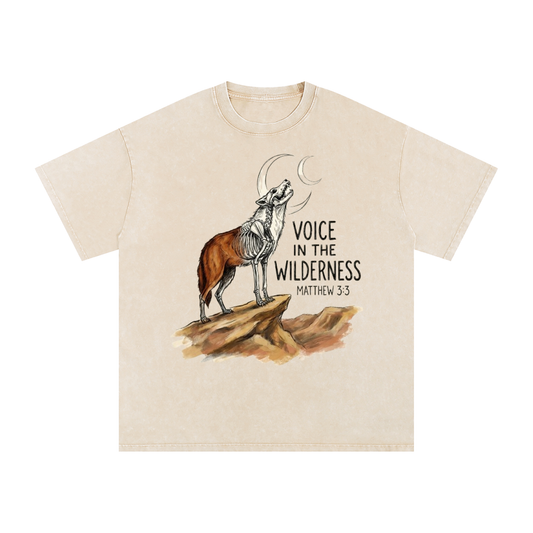 Voice in the Wilderness Snow Washed Oversized T-Shirt