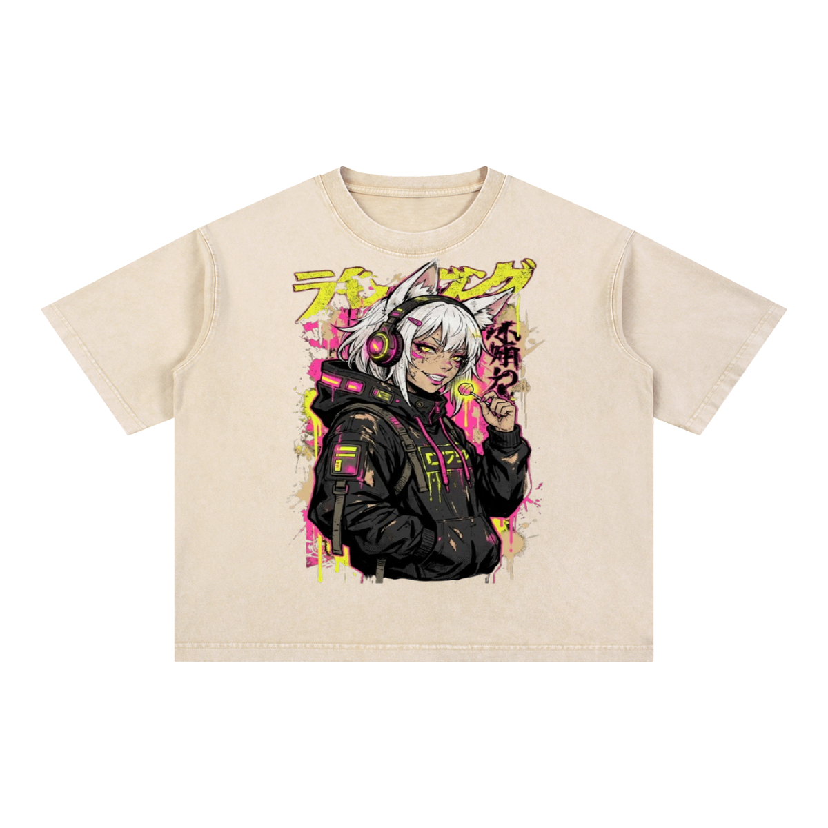 Lolli-Pop Mineral Wash Boxy Cotton T-Shirt