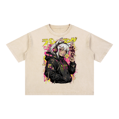 Lolli-Pop Mineral Wash Boxy Cotton T-Shirt