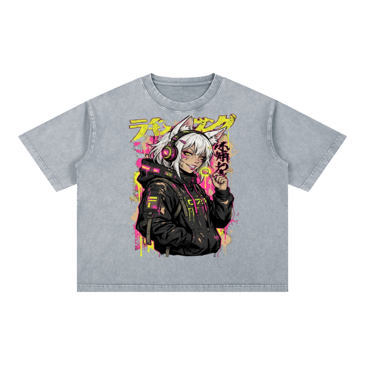 Lolli-Pop Mineral Wash Boxy Cotton T-Shirt
